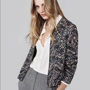 LOFT floral print bomber jacket M